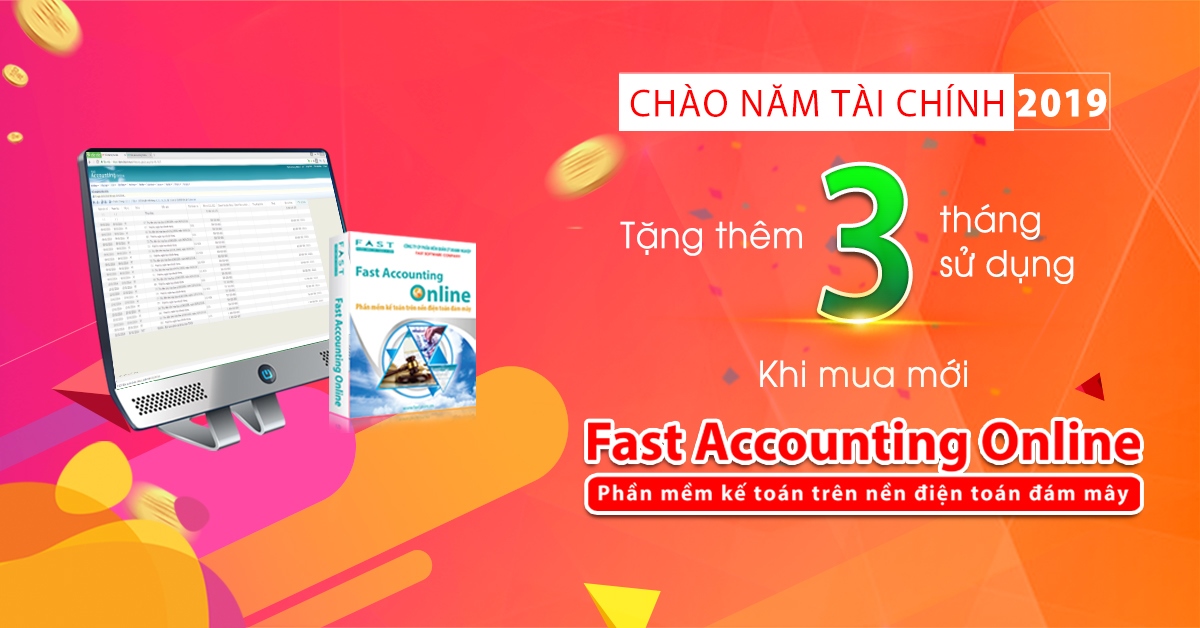 Tặng thêm 03 tháng sử dụng khi mua mới phần mềm kế toán Fast Accounting Online