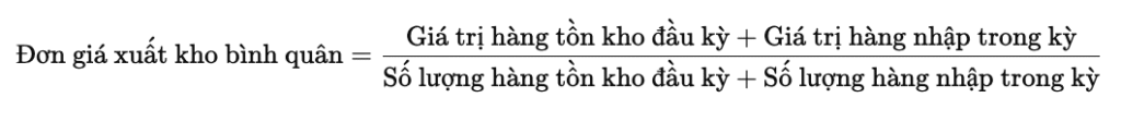 công thức tính bình quân gia quyền 