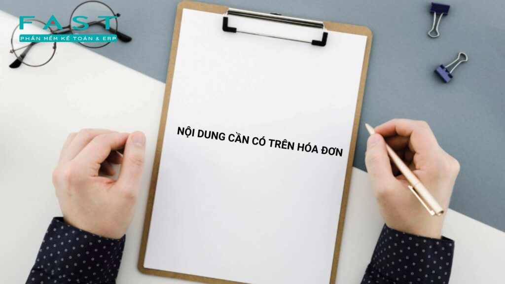 Nội dung cần có trên hóa đơn