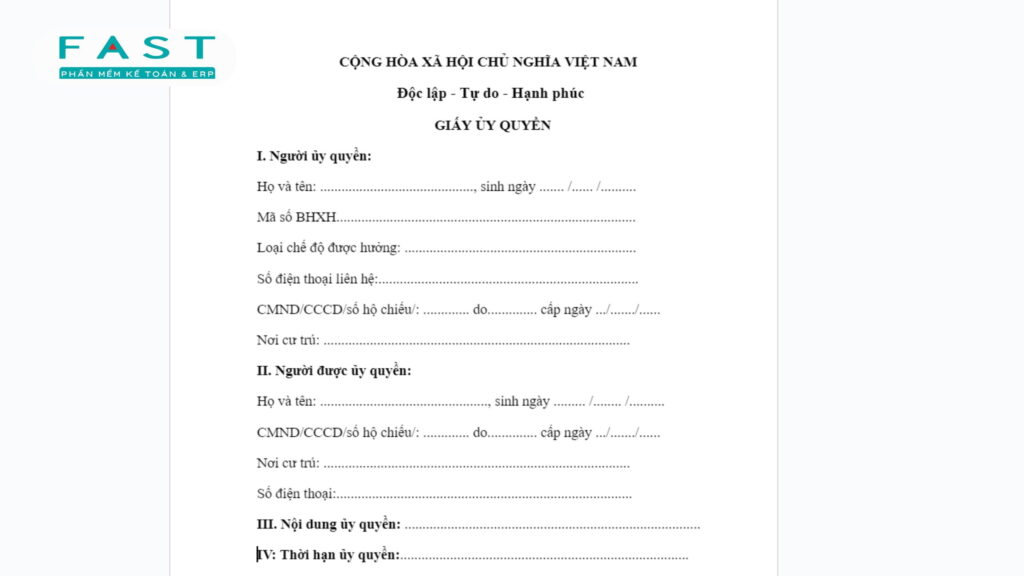 mẫu giấy uỷ quyền viết tay
