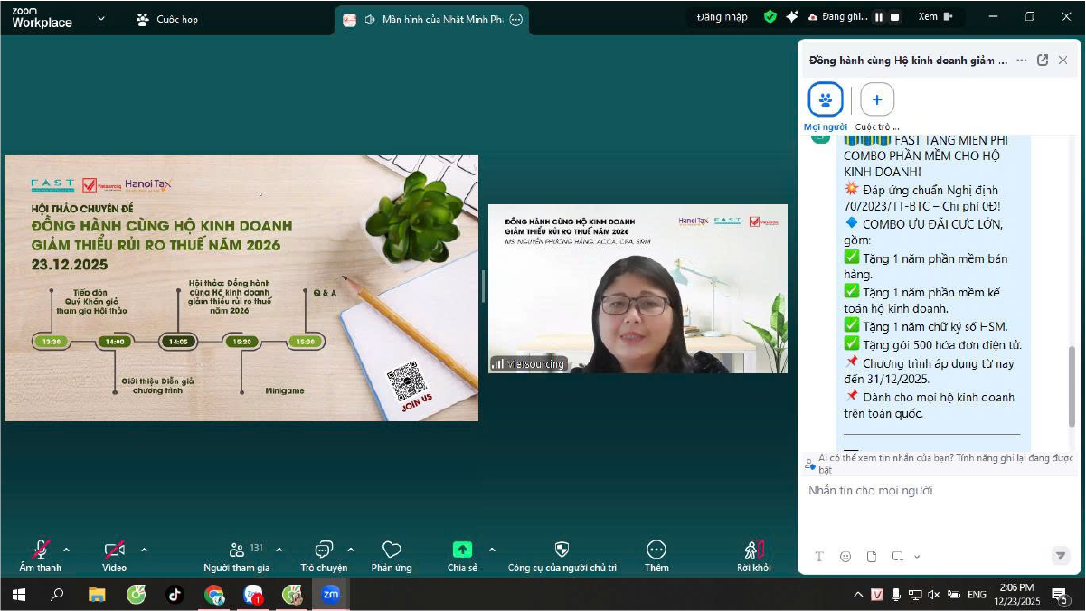 Bà Nguyễn Phương Hằng - Diễn giả của hội thảo