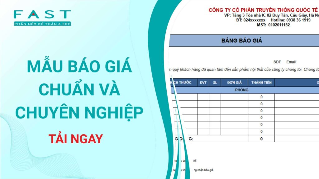 mẫu báo giá chuẩn
