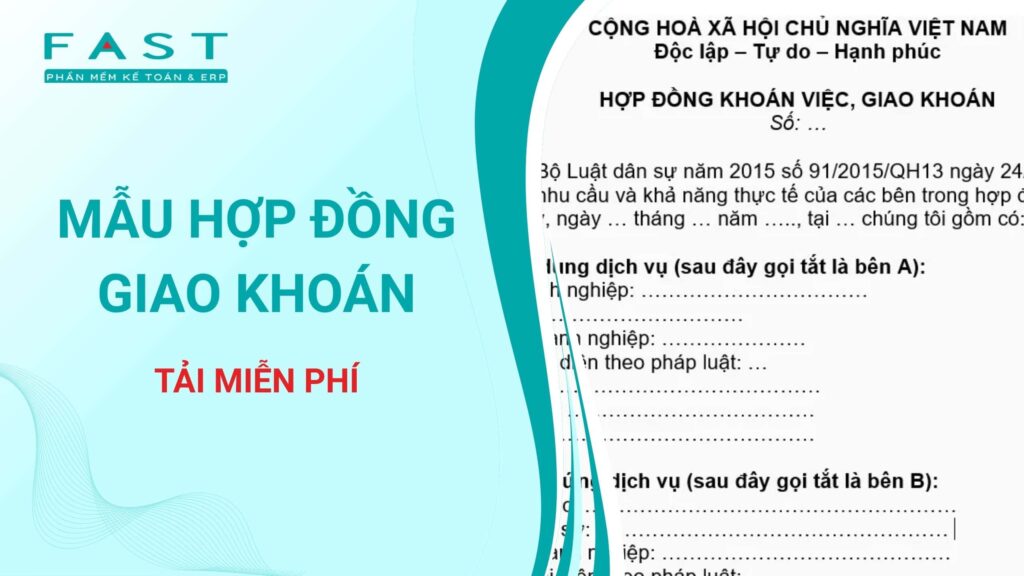 mẫu hợp đồng giao khoán