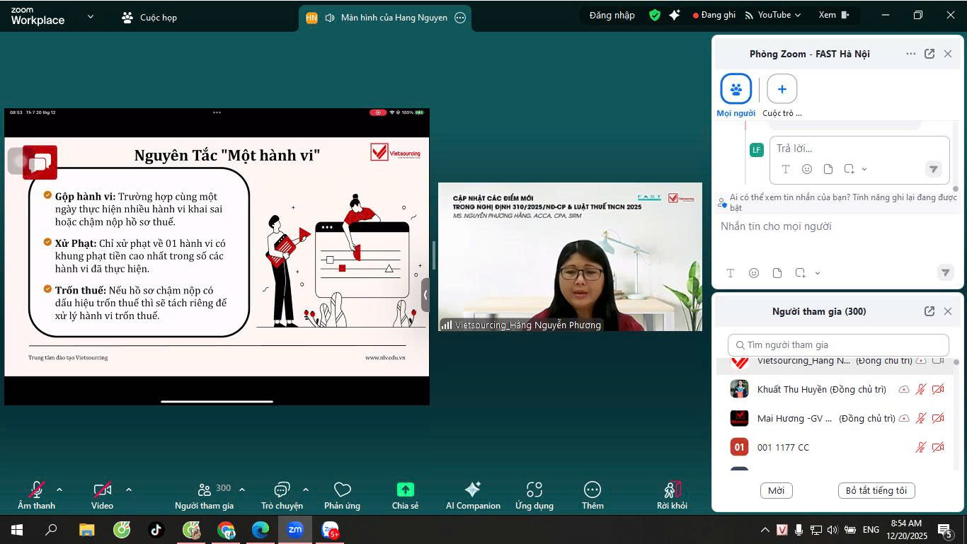 Diễn giả Nguyễn Phương Hằng trình bày về các điểm mới của nghị định 310/2025/NĐ - CP