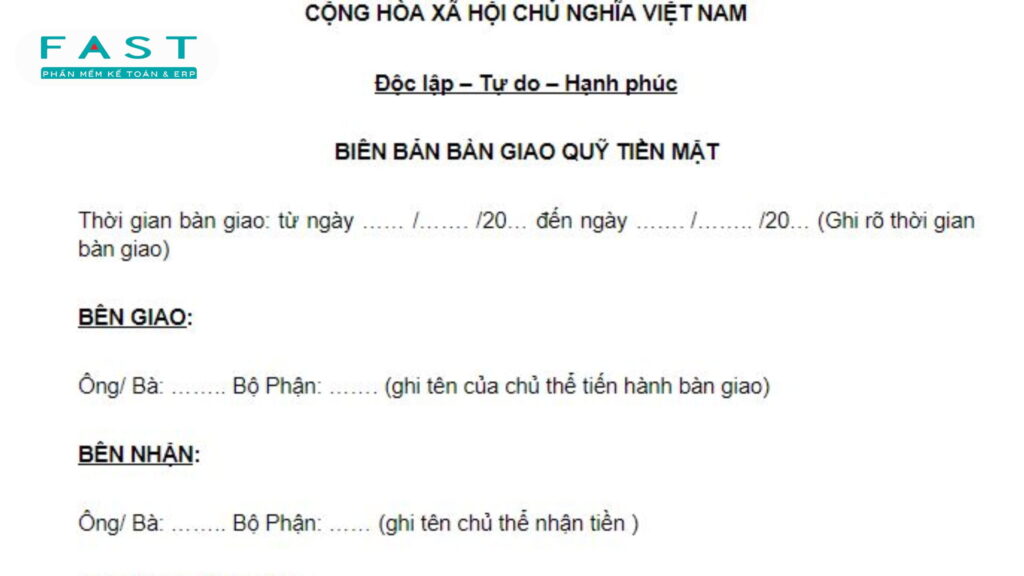 phần mở đầu biên bản bàn giap