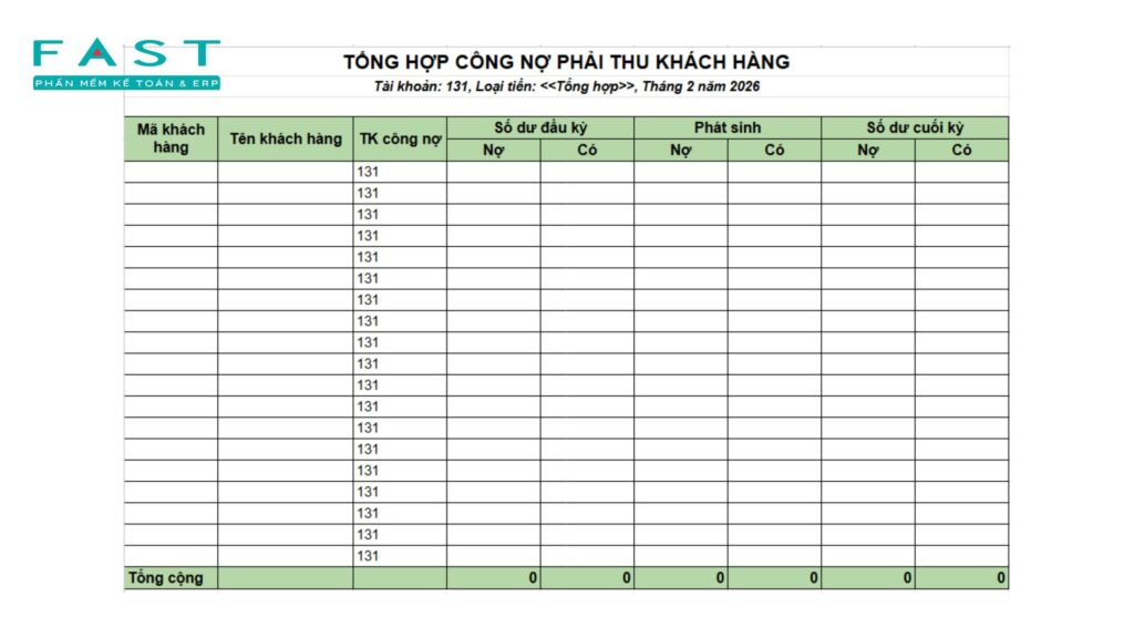 mẫu công nợ phải thu khách hàng