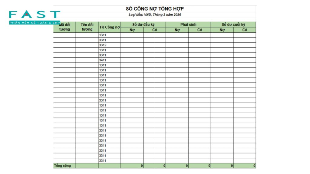 mẫu sổ công nợ tổng hợp