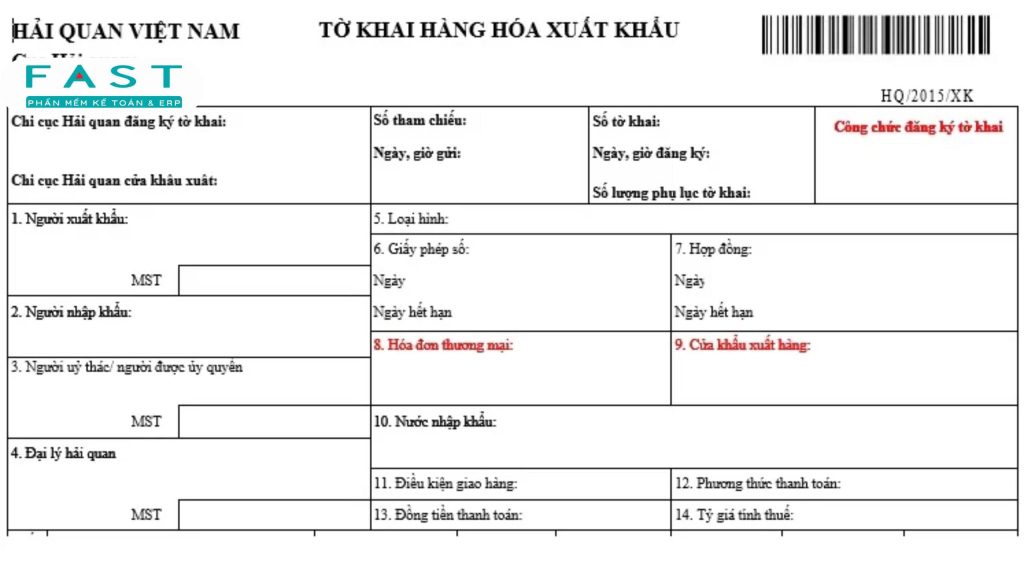 tờ khai hải quan cho công ty nước ngoài