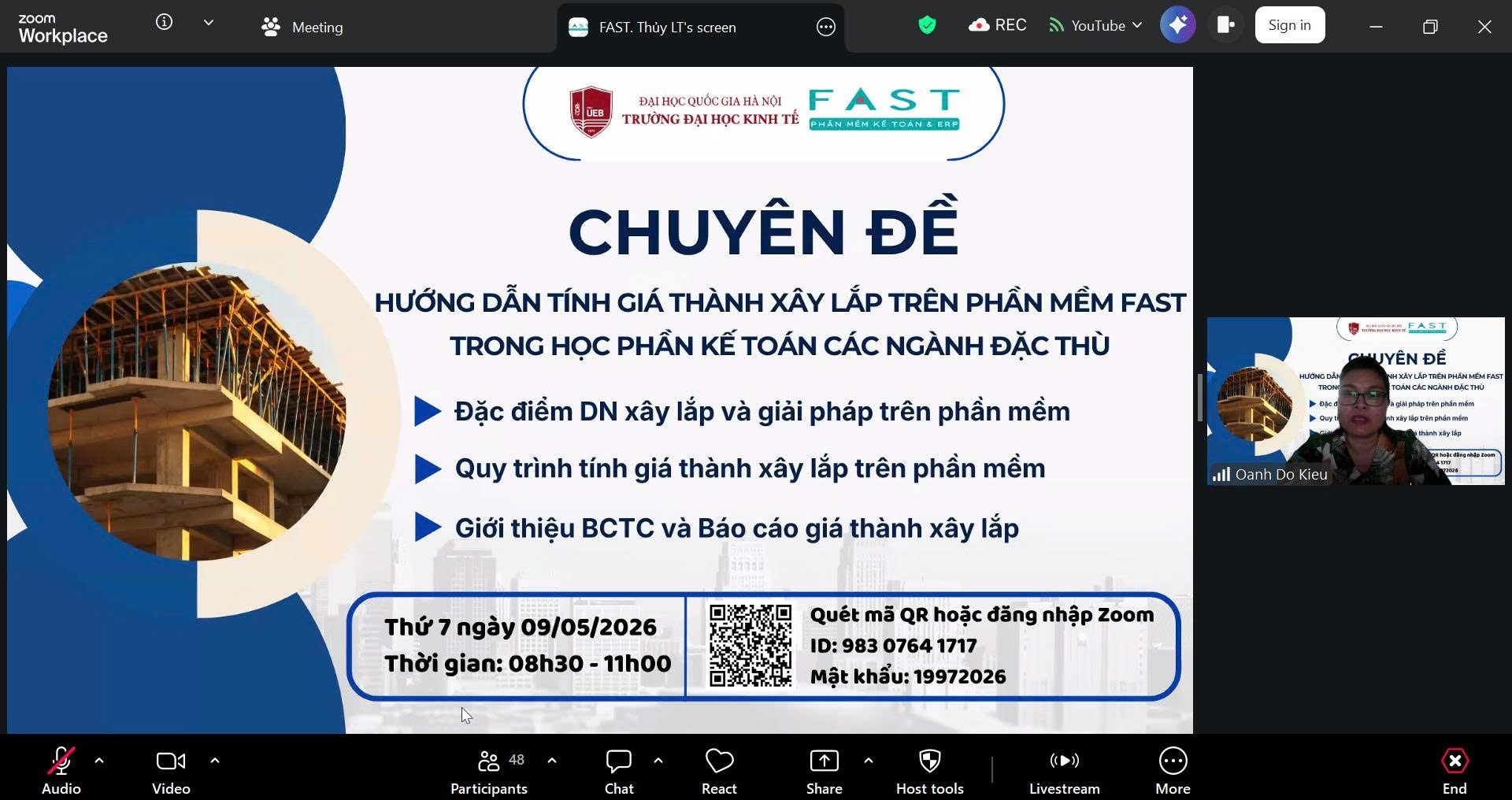 FAST tổ chức chuyên đề nghiệp vụ kế toán tại UEB