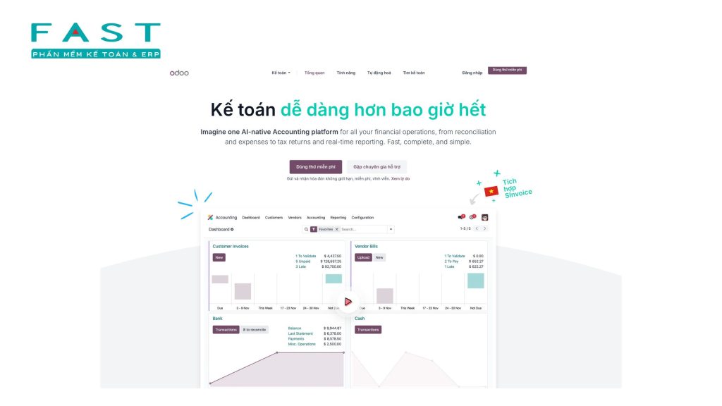 phần mềm Odoo Accounting