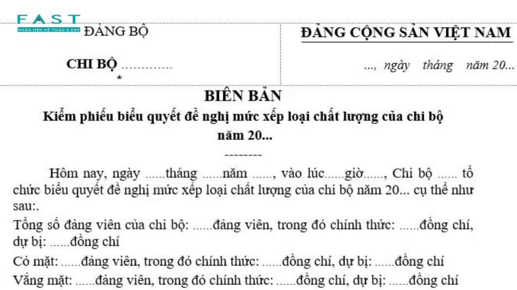 khái niệm biên bản kiểm phiếu