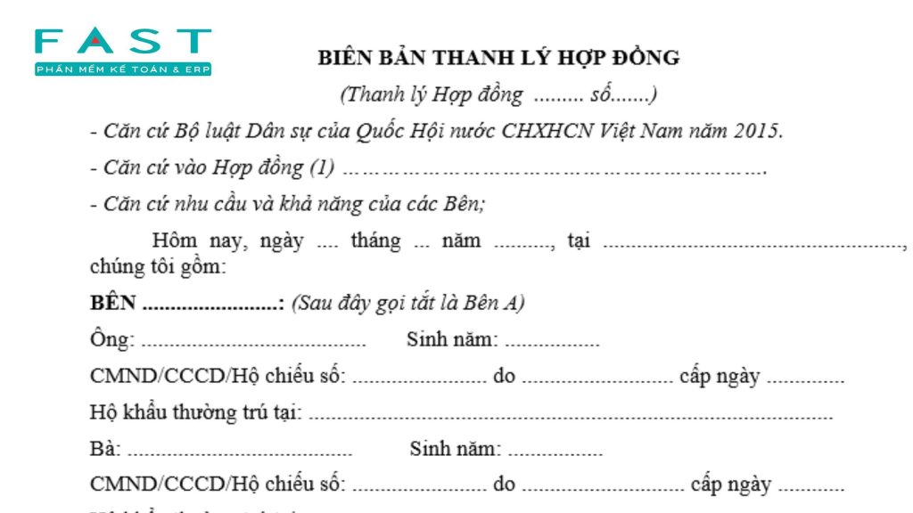 khái niệm biên bản hợp đồng